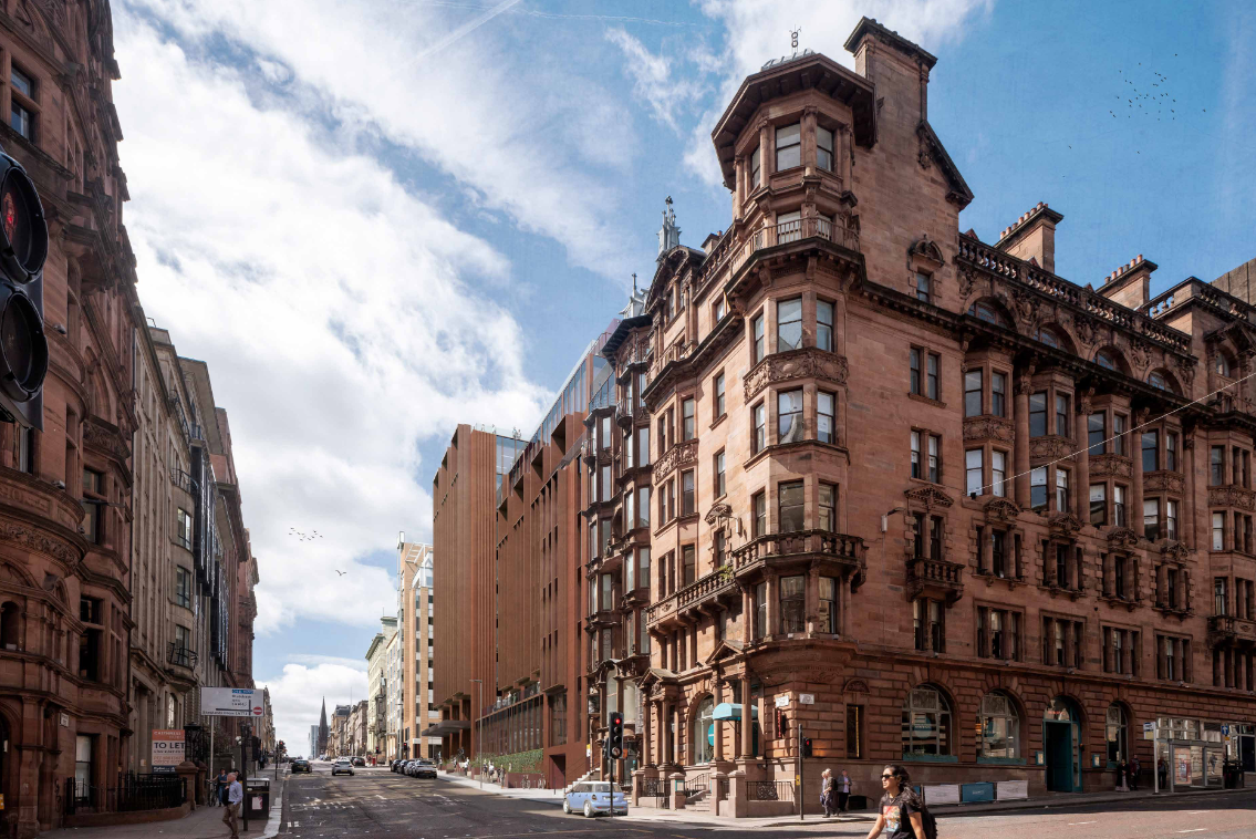 Plans lodged to increased height of 150 St Vincent Street Scottish